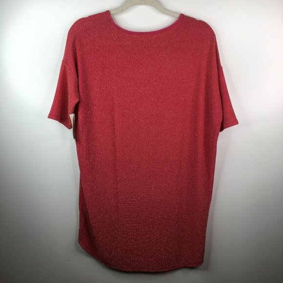 XS New Lularoe Irma Red Pink Gold - Picture 6 of 6